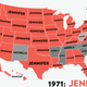 Illustration for article titled Map: Six Decades of the Most Popular Names for Girls, State-by-State